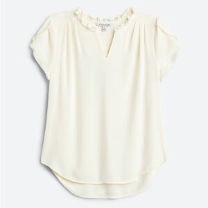 NWT 41 Hawthorn Tiffany Tulip Sleeve Cream Blouse - size PXS